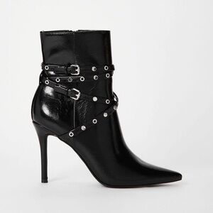 Black Studded Ankle Boots